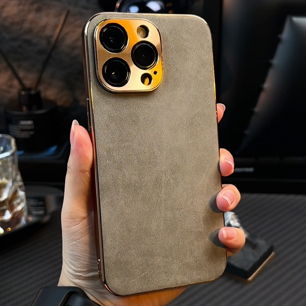 Vỏ điện thoại bằng da cừu mạ điện tiên tiến mới cho iphone 11 12 13 14 pro max 14promax 13promax 12promax 11promax dành cho nam giới vỏ bảo vệ mềm silicon 14plus