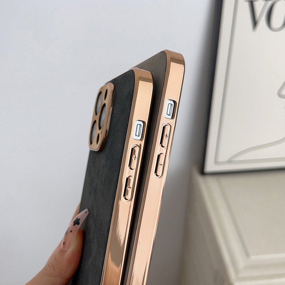 Vỏ điện thoại bằng da cừu mạ điện tiên tiến mới cho iphone 11 12 13 14 pro max 14promax 13promax 12promax 11promax dành cho nam giới vỏ bảo vệ mềm silicon 14plus