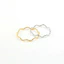 Nhẫn titan không gỉ mạ vàng 18k thiết kế hoạ tiết gợn sóng ánh lấp lánh phong cách đơn giản dành cho nữ