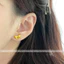 Khuyên tai titan nữ không gỉ mạ vàng 18k thiết kế hình nơ xinh xắn phong cách ngọt ngào dễ thương