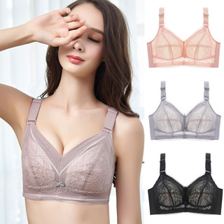 Thời trang mới của phụ nữ siêu mỏng ren liền mạch tổ ong Cup Breathable cộng với kích thước Bra Phụ nữ đầy đủ bảo hiểm mềm không dây Sexy Tụ Push Up Bra 34-46B/C/D/E Cộng với kích thước bên có thể điều chỉnh chống chảy xệ Bra Đồ lót thoải mái