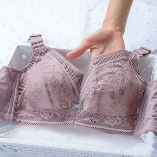 Thời trang mới của phụ nữ siêu mỏng ren liền mạch tổ ong Cup Breathable cộng với kích thước Bra Phụ nữ đầy đủ bảo hiểm mềm không dây Sexy Tụ Push Up Bra 34-46B/C/D/E Cộng với kích thước bên có thể điều chỉnh chống chảy xệ Bra Đồ lót thoải mái