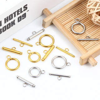 2 Bộ / lốc Cổ Điển OT Khóa Cho Vòng Cổ Vòng Tay Làm Thép Không Gỉ 18K Đầu Nối Vàng Chuyển Đổi Khóa DIY Trang Sức Phát Hiện