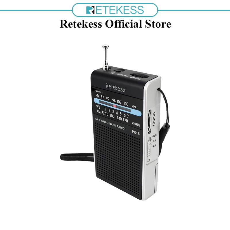 Ảnh Đầu máy Radio RETEKESS PR15 FM AM NOAA kiểu dáng mini cầm tay có cảnh báo thời tiết chuyên dụng 1