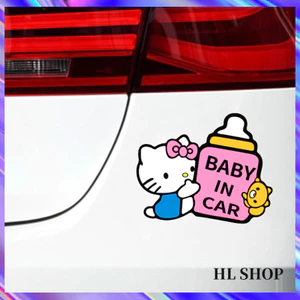 Hl hello kitty car sticker baby in car car car cartoon car sticker waterproof