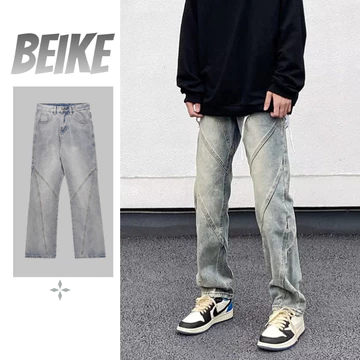 Quần jean nam nữ unisex dáng suông rộng quần bò baggy trơn form ống rộng dễ phối đồ chất jean đẹp quần jean ống đứng thời trang quần jean nam hàn quốc Denim Cao Cấp hiphop quần bò nam ô