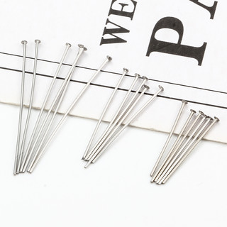 100 Cái / lốc 15 / 20 / 25 / 30 / 35 / 40 / 50 Mm Đầu Chân Chiều Rộng 0.6 Mm Thép Không Gỉ Thẳng T Chân Cho DIY Trang Sức Làm Bông Tai Đồ Dùng
