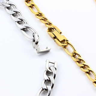 Cuba Dây Xích Khóa Trang Sức Thời Trang Không Bao Giờ Phai Màu Vàng Thép Không Gỉ Khóa DIY Vòng Cổ Làm Vòng Tay Tìm Bán Buôn