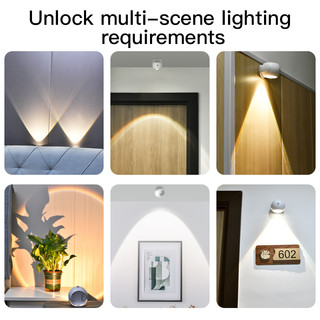 Đèn LED cảm biến cơ thể không dây ánh sáng trắng ấm, đèn ban đêm treo tường, dùng cho bếp, phòng ngủ, cầu thang, tủ quần áo, sạc lại