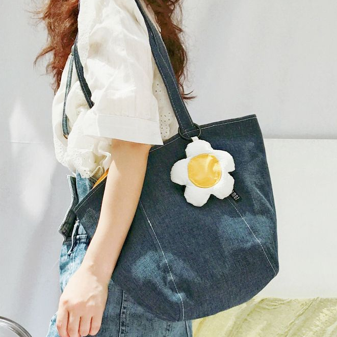 Túi vải denim dung tích lớn túi đeo vai hoa denim nữ xia xiaozhong túi đeo vai cầm tay túi đeo vai denim túi vải deni Túi xách vai đơn  Túi Tot cao bồi  Túi vải denim  Túi Tote vai đơn  Túi Tot thời trang  Túi vải xách tay  Túi denim một vaim túi một túi