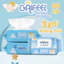 Khăn ướt GAIFEEL khăn giấy ướt 3 gói khăn ướt không mùi không cồn không parabens cao cấp dành cho em bé