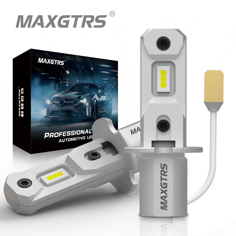 Bộ 2 bóng đèn Led MAXGTRS H3 80w DC 12V-24V 6500K/3000K ánh sáng trắng cho ô tô