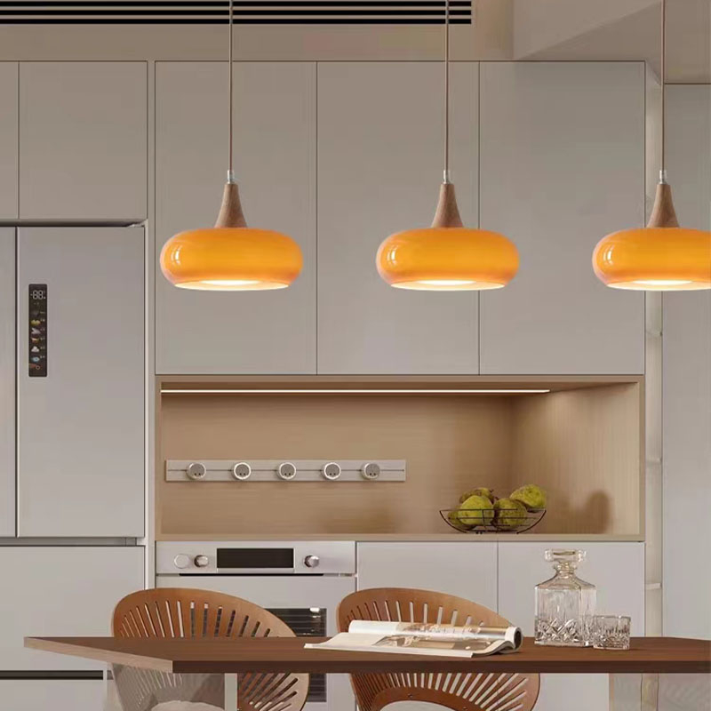 Log Bắc Âu Hồng Retro Nhà Hàng Baohaus Nhà Hàng Đèn Chùm Ban Công Cửa Sổ Vịnh Đèn Thủy Tinh