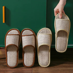 Dép vải lanh trong nhà gia dụng, nam và nữ, cặp đôi, 37-45 size