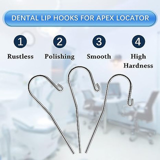 3 cái móc môi nha khoa cho apex locator thép không gỉ tester endo instrument tools được sử dụng cho thiết bị phòng thí nghiệm phòng khám nha khoa