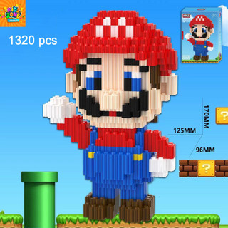 Đồ chơi khối xây dựng búp bê mario đồ chơi lắp ráp dòng super mario đồ chơi lắp ráp hạt nhỏ nhiều kiểu có sẵn