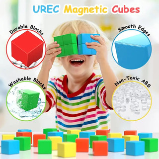 Khối từ tính đồ chơi cho trẻ mới biết đi 3d magnet cubes đồ chơi khối xây dựng từ tính bộ đồ chơi nam châm xây dựng stem cho trẻ em bé trai bé gái