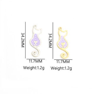 Kpop lovely clash of colors kitten styling enamel charms 10 cái cô gái đồ trang trí mặt dây mèo dễ thương tự làm vòng cổ vòng đeo tay bông tai dầu nhỏ giọt phụ kiện hợp kim