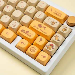 Pikachu keycaps pbt dye-sub ma hồ sơ keycap tùy chỉnh keycaps tương thích với công tắc cherry gateron mx