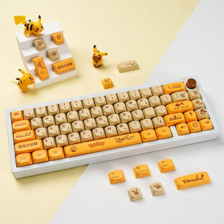 Pikachu keycaps pbt dye-sub ma hồ sơ keycap tùy chỉnh keycaps tương thích với công tắc cherry gateron mx