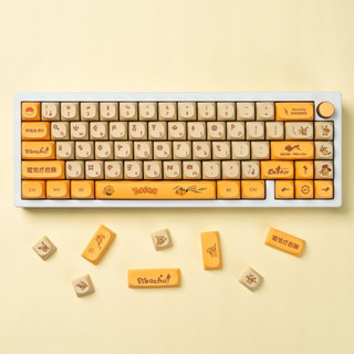 Pikachu keycaps pbt dye-sub ma hồ sơ keycap tùy chỉnh keycaps tương thích với công tắc cherry gateron mx