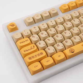 Pikachu keycaps pbt dye-sub ma hồ sơ keycap tùy chỉnh keycaps tương thích với công tắc cherry gateron mx