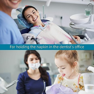 Kẹp giữ yếm khăn ăn kẹp yếm nha khoa silicone đầy màu sắc nha sĩ giá đỡ yếm kẹp khăn ăn cho trẻ em người lớn