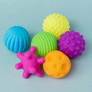 Đồ chơi giáo dục cho bé, bóng nắm tay bằng cao su mềm, bé nắm gặm nhấm bóng massage nhận thức xúc giác manhattan