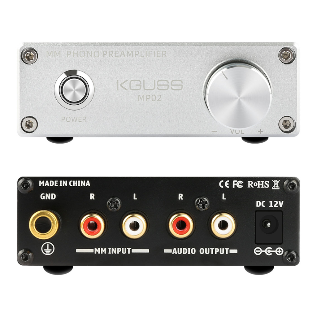 KGUSS MP02 Bộ tiền khuếch đại phono LP máy ghi âm vinyl đặc biệt mini ...