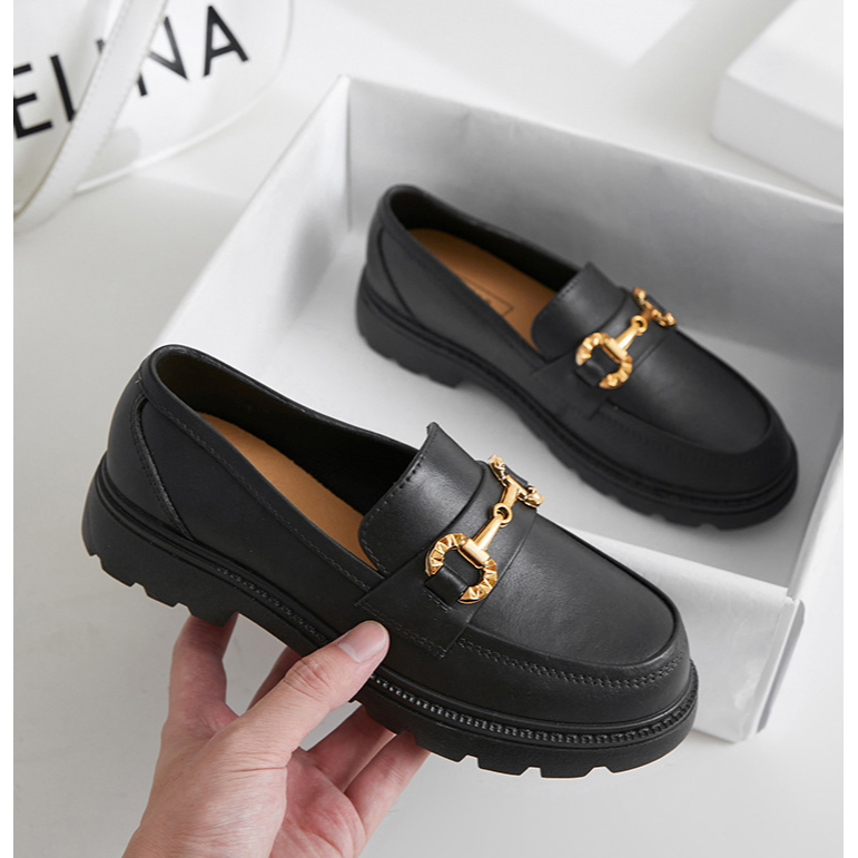 Giày oxford da mềm thoải mái phong cách retro Anh quốc