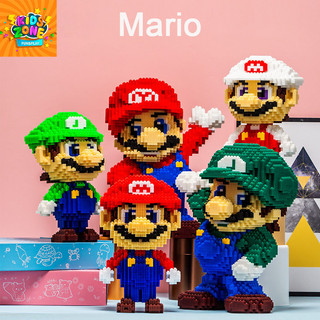 Kích thước lớn đồ chơi khối xây dựng mario mô hình lắp ráp 3d mario mô hình lắp ráp đồ chơi lắp ráp giáo dục hạt nhỏ