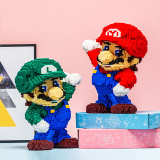Kích thước lớn đồ chơi khối xây dựng mario mô hình lắp ráp 3d mario mô hình lắp ráp đồ chơi lắp ráp giáo dục hạt nhỏ