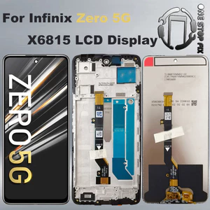 Thử nghiệm cho Infinix Zero 5G X6815 Màn hình LCD Bộ số hóa màn hình cảm ứng X6815B Bộ phận thay thế sửa chữa LCD có khung