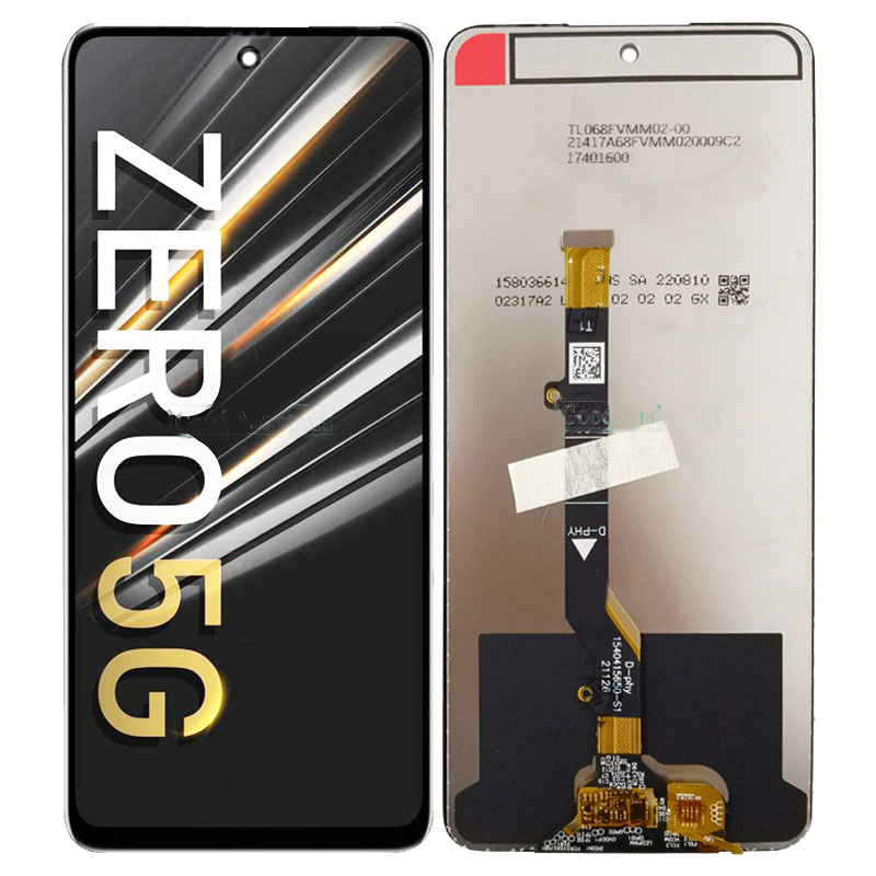 Thử nghiệm cho Infinix Zero 5G X6815 Màn hình LCD Bộ số hóa màn hình cảm ứng X6815B Bộ phận thay thế sửa chữa LCD có khung