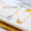 Vòng cổ titan cao cấp không gỉ mạ vàng 24k thiết kế hình trái tim đôi dễ thương thời trang đơn giản dành cho nữ