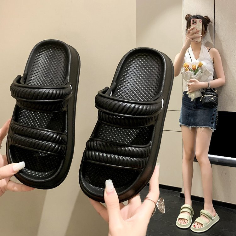 Dép Sandal Nữ  Eva 3.5cm cao cấp rỗng cao gót chống nước chống trượt