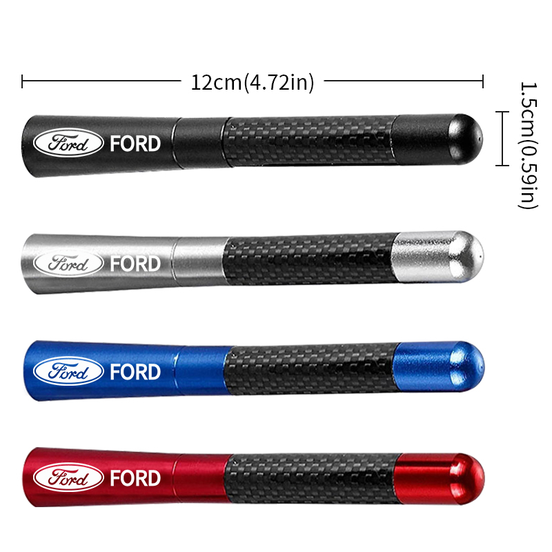 1 Chiếc Kim Loại Ăng Ten Ô Tô Thay Thế Logo Ô Tô Cột Ngắn Trên Không Cho Xe Ford Fiesta EcoSport ESCORT Ranger Mondeo Mustang FOCUS 2 3 4 5