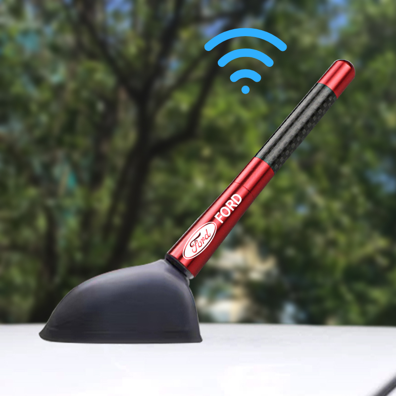 1 Chiếc Kim Loại Ăng Ten Ô Tô Thay Thế Logo Ô Tô Cột Ngắn Trên Không Cho Xe Ford Fiesta EcoSport ESCORT Ranger Mondeo Mustang FOCUS 2 3 4 5