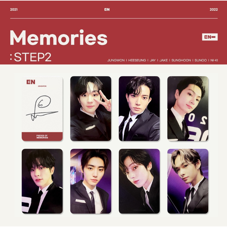 タレントカード HEESEUNG Memories : STEP2 2021-2022 Set 7 Tấm Ảnh Thẻ Đánh Dấu Lưu Niệm en- memories: step 2 album