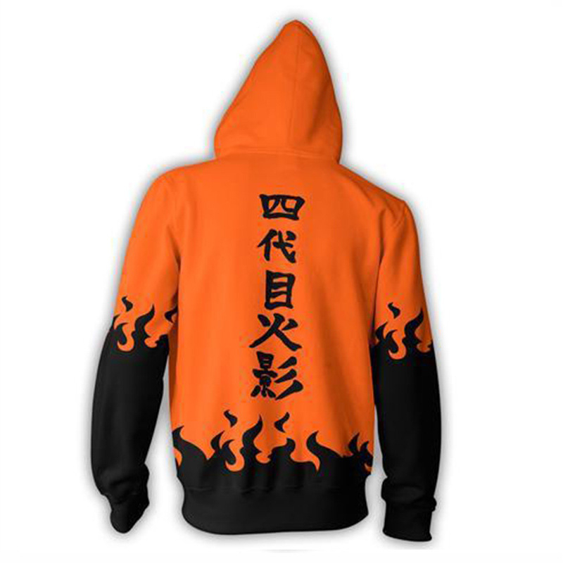 Naruto Dây Kéo Áo Khoác unisex Áo Len Anime Áo Khoác