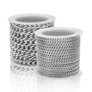 Thép không gỉ Curban Liên Kết Dây Xích Thực Vật Dây Thắt Lưng DIY Trang Sức Làm Vòng Tay Handmade Vòng Cổ Phụ Kiện Đa Dạng Dây Xích 1M