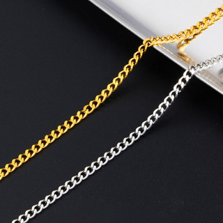 Thép không gỉ Curban Liên Kết Dây Xích Thực Vật Dây Thắt Lưng DIY Trang Sức Làm Vòng Tay Handmade Vòng Cổ Phụ Kiện Đa Dạng Dây Xích 1M