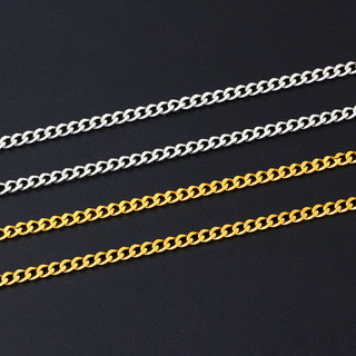 Thép không gỉ Curban Liên Kết Dây Xích Thực Vật Dây Thắt Lưng DIY Trang Sức Làm Vòng Tay Handmade Vòng Cổ Phụ Kiện Đa Dạng Dây Xích 1M