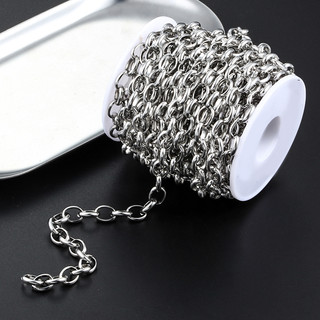 Lớn Thép Không Gỉ Dây Xích Để Trang Sức Làm Vật Liệu Hình Bầu Dục Liên Kết Vòng Cổ DIY Handmade Cáp Vòng Tay Tiếp Liệu Hàng Thủ Công Bán Buôn