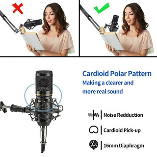 Bộ mic Thu Âm bm800 Chuyên Nghiệp Chất Lượng Cao Micrô ghi âm có thể điều chỉnh
