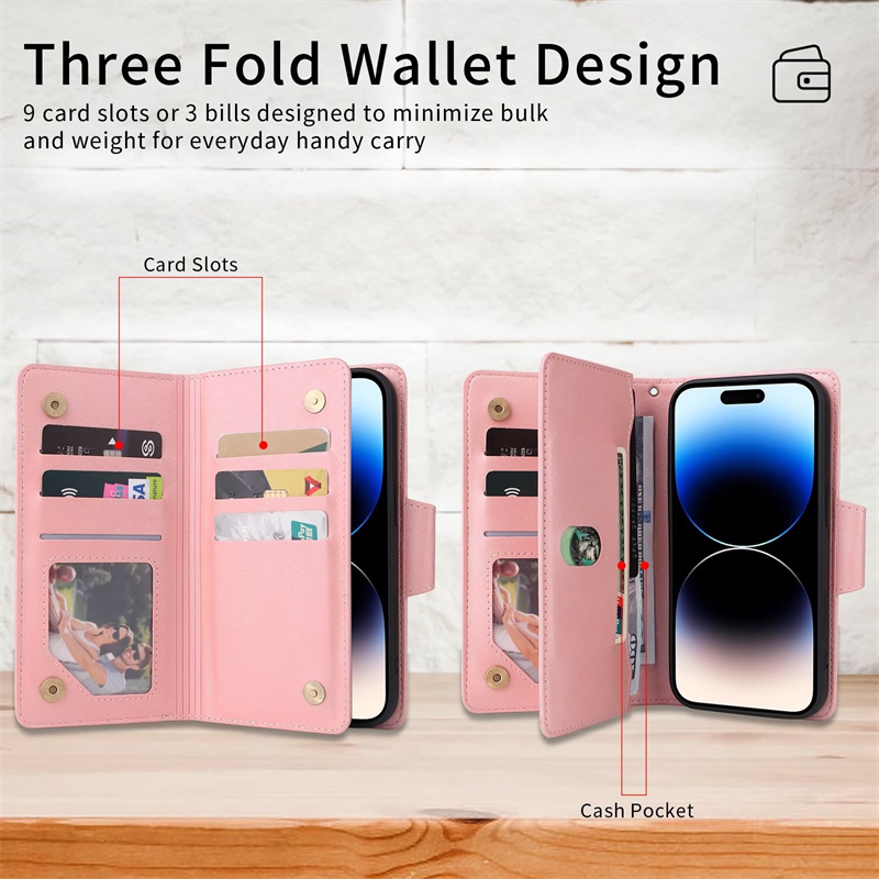Ốp Lật Cho iphone 11 Pro 6 6s 7 8 Plus X Xr Xs Max Se 2 3 2020 Bao Da Dây Kéo Ví Da Trường Hợp Khe Cắm Thẻ Giá Đỡ Bao