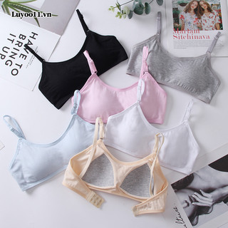 Áo Ngực cotton Có Mút Nâng Ngực Chống Rung Màu Sắc Tinh Khiết