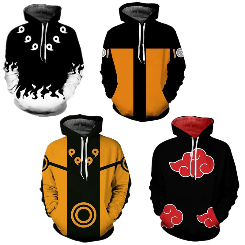Áo Hoodie Naruto Anime Áo len in 3D Áo thun thời trang