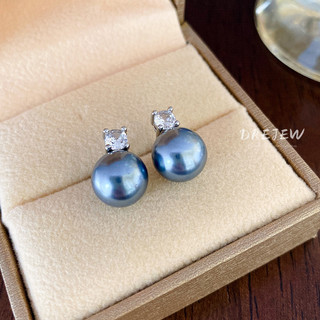 DREJEW Khuyên Tai Mạ Bạc 925 Đính Ngọc Trai Phong Cách Pháp Cổ Điển Thời Trang Cho Nữ