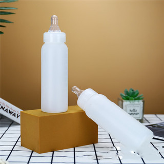 250Ml Thịt Cừu Dê Sữa Uống Heo Con Chó Mèo Chai Có Cao Su Mềm Núm Vú Giả Cho Trang Trại Chăn Nuôi Lợn Cừu Ăn Núm Vú Chai Dụng Cụ